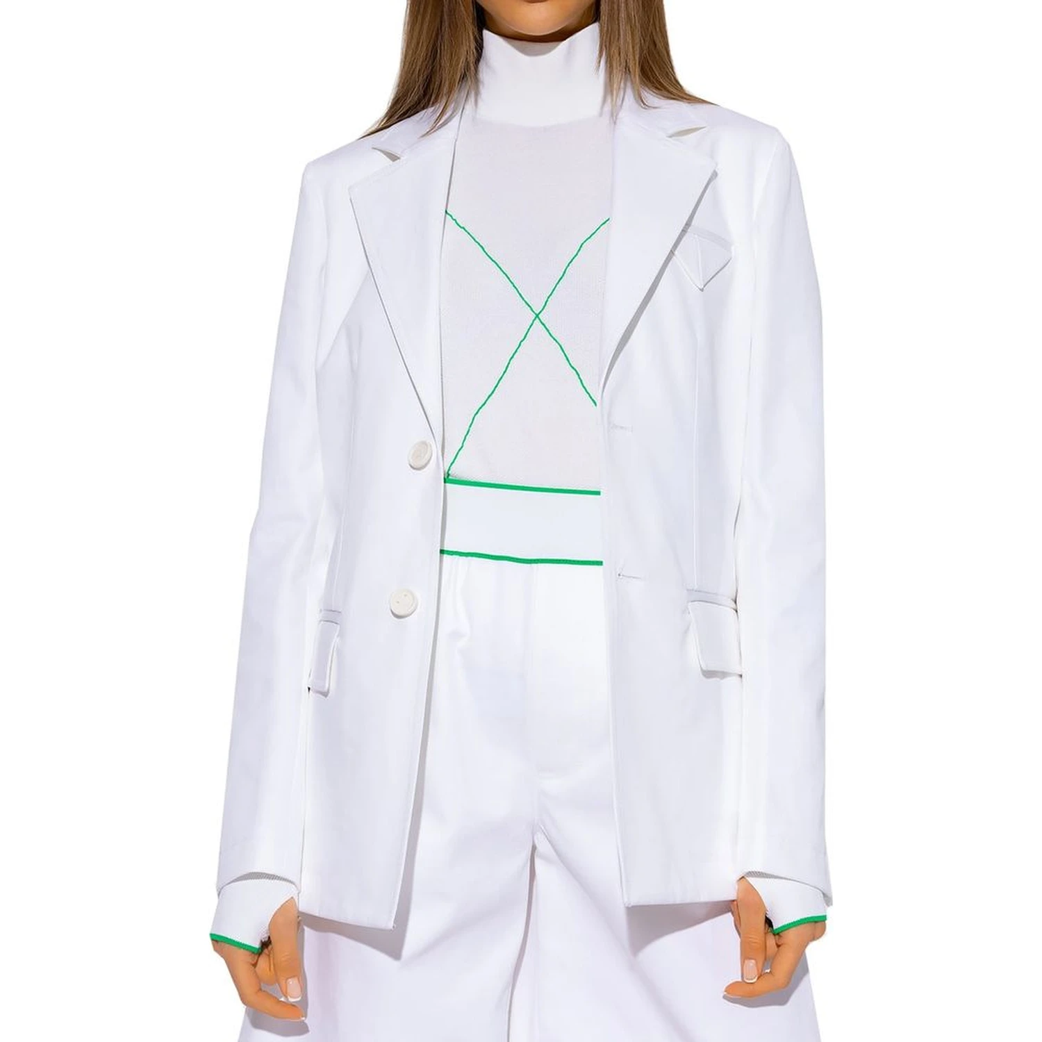 White Cotton Blazer
