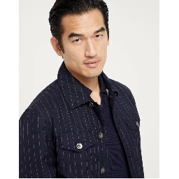 Navy Blue Wool Coat