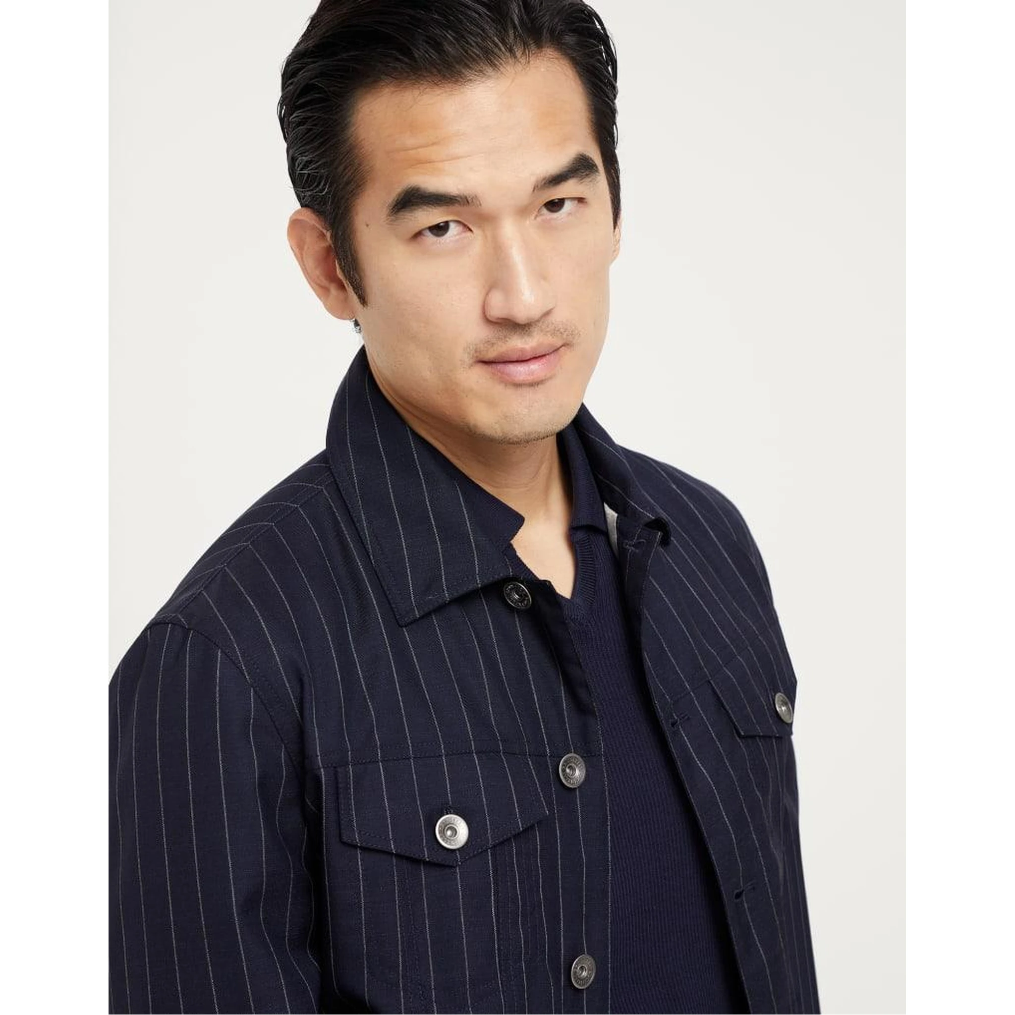 Navy Blue Wool Coat
