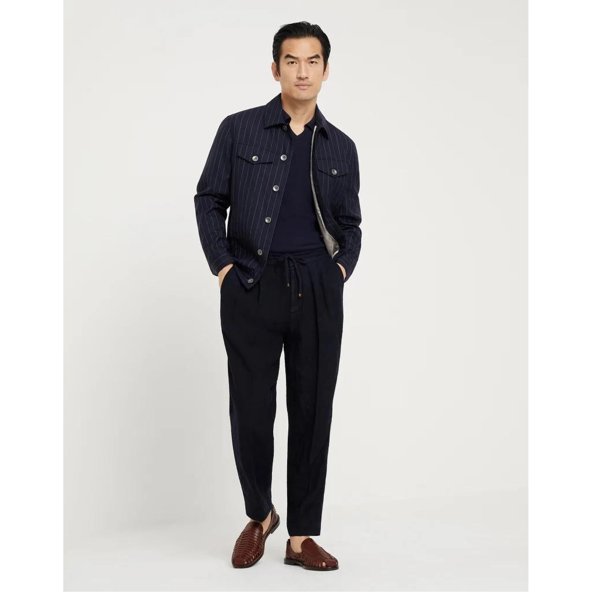 Navy Blue Wool Coat