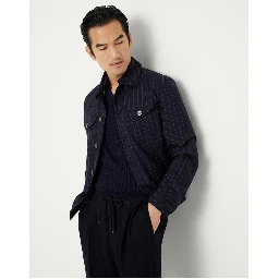 Navy Blue Wool Coat
