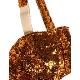 Gold Sequined Nyon Balconnet Bra Underwear