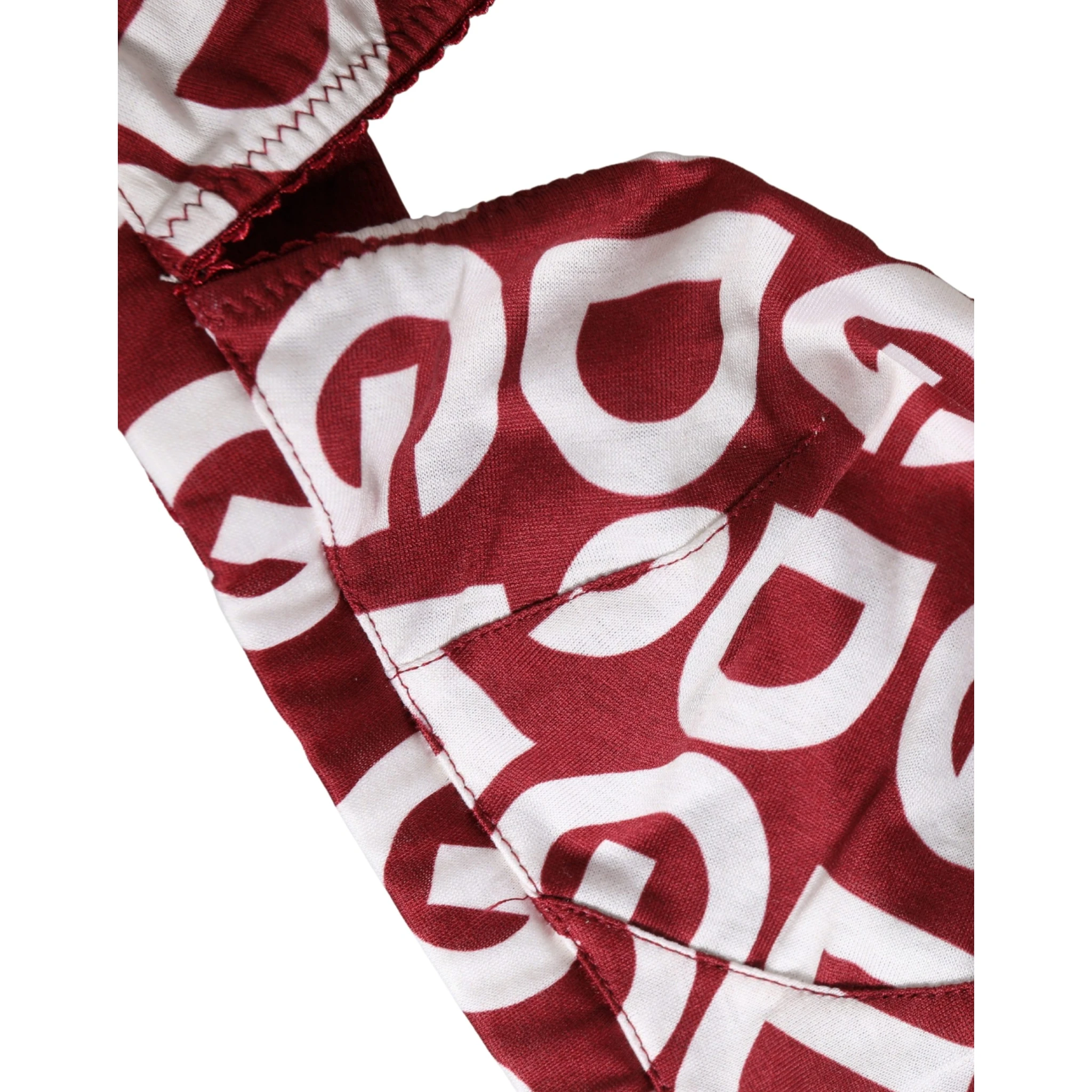 Red Logo Monogram Cotton Soft Cup Bra Underwear