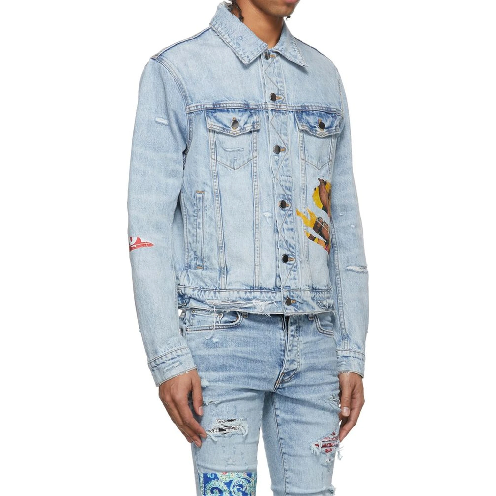 جاكيت جينز قطني أزرق