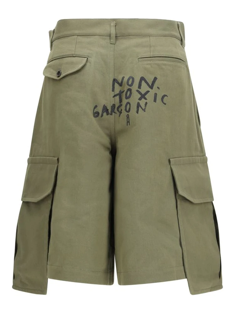 Bicolor Cotton Cargo Shorts alternative