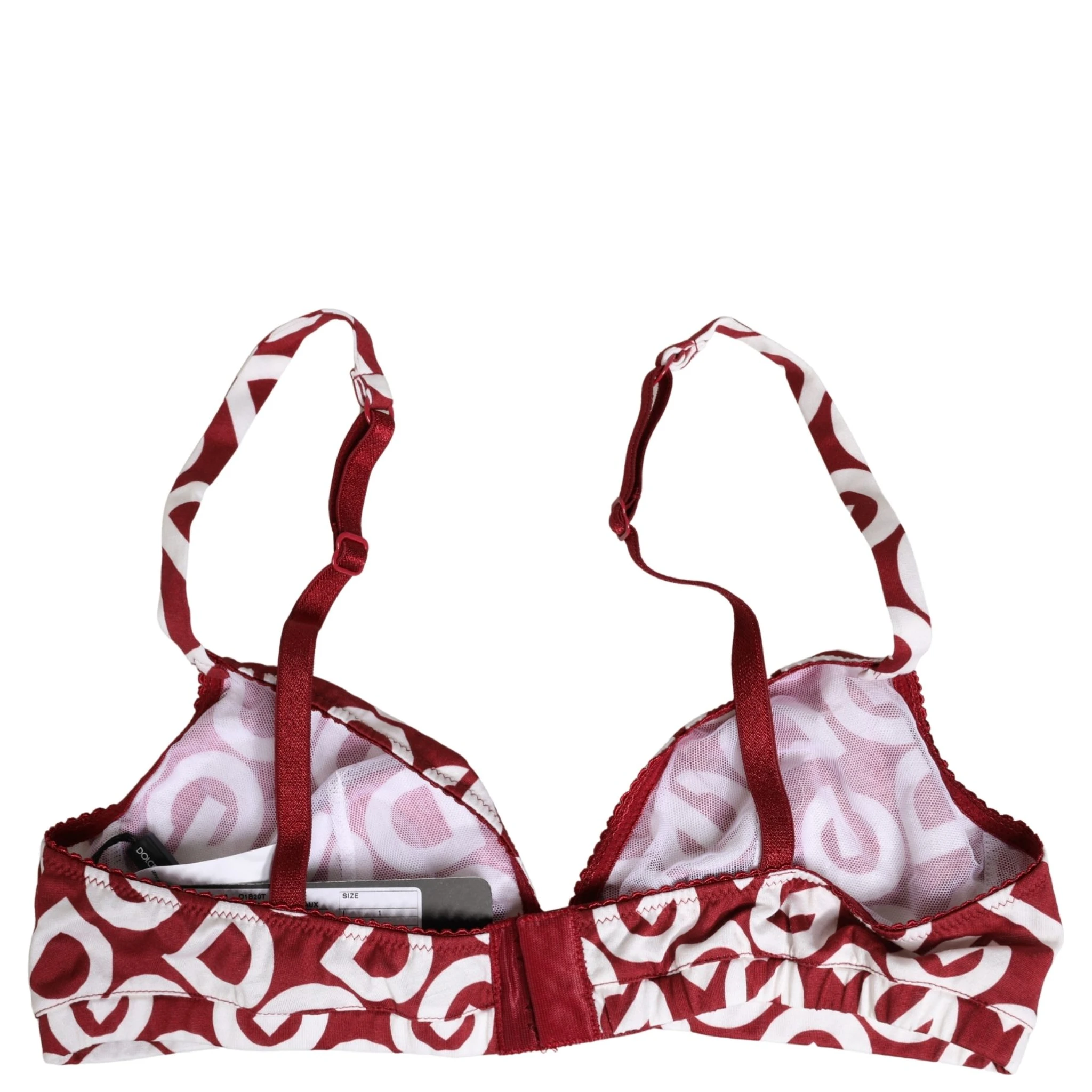 Red Logo Monogram Cotton Soft Cup Bra Underwear