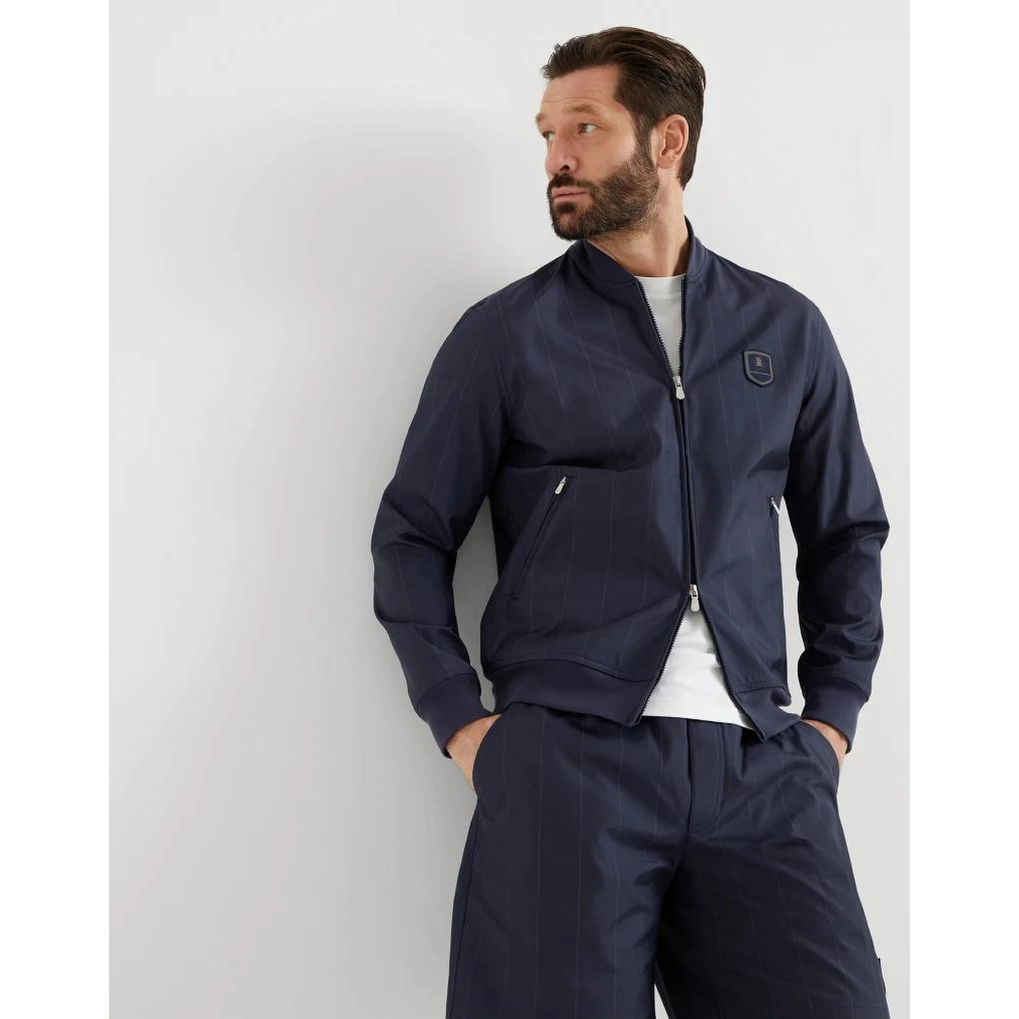 Blue Polyester Sweatshirt