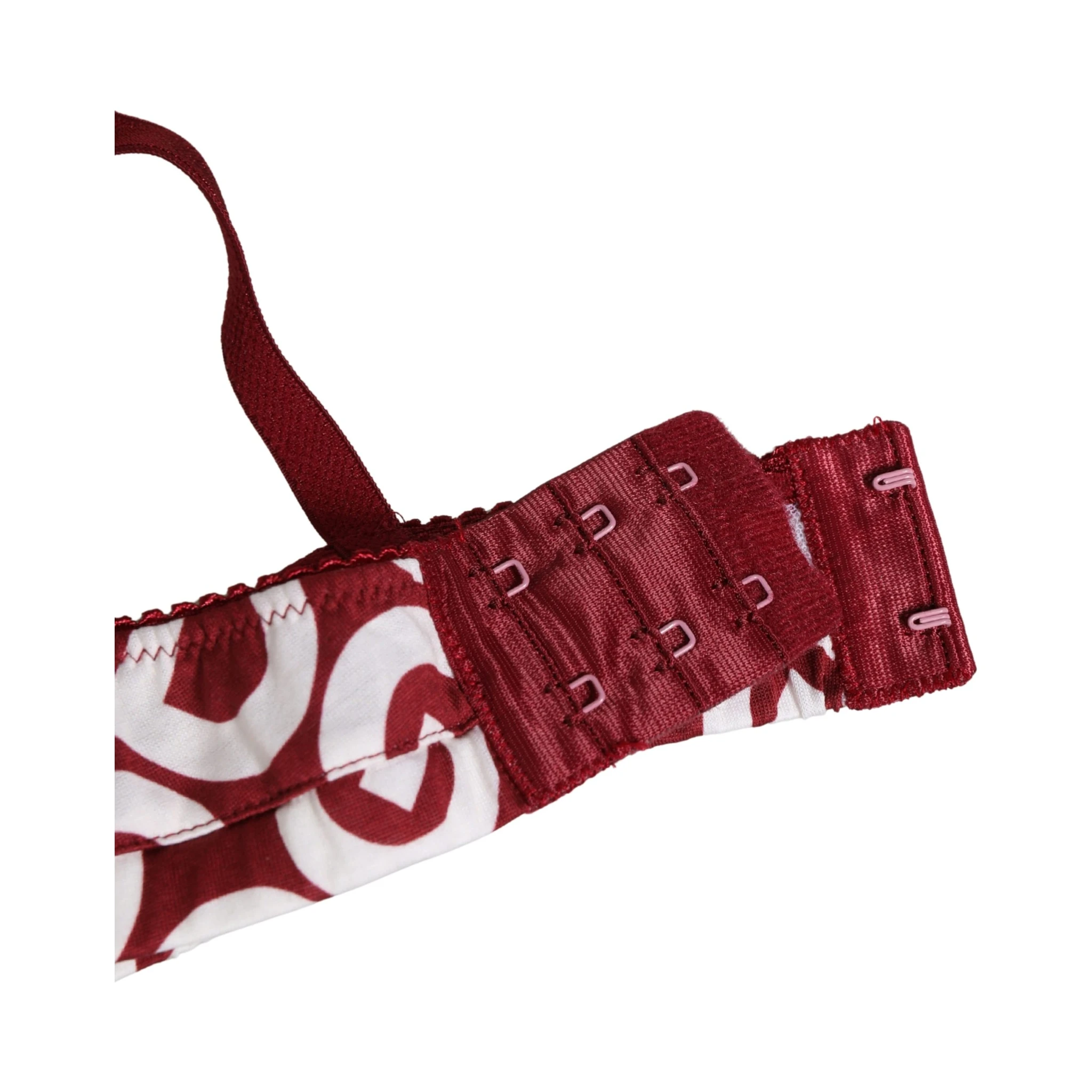 Red Logo Monogram Cotton Soft Cup Bra Underwear