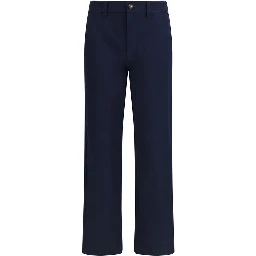 Blue Cotton Chino Pants