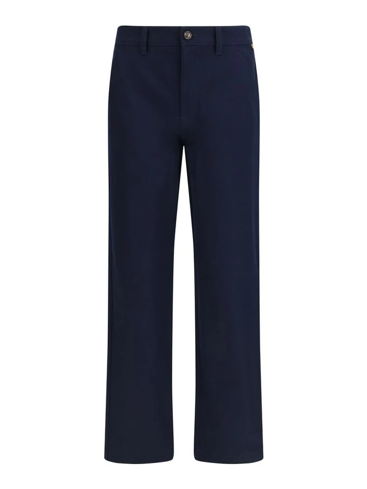 Blue Cotton Chino Pants