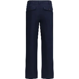 Blue Cotton Chino Pants