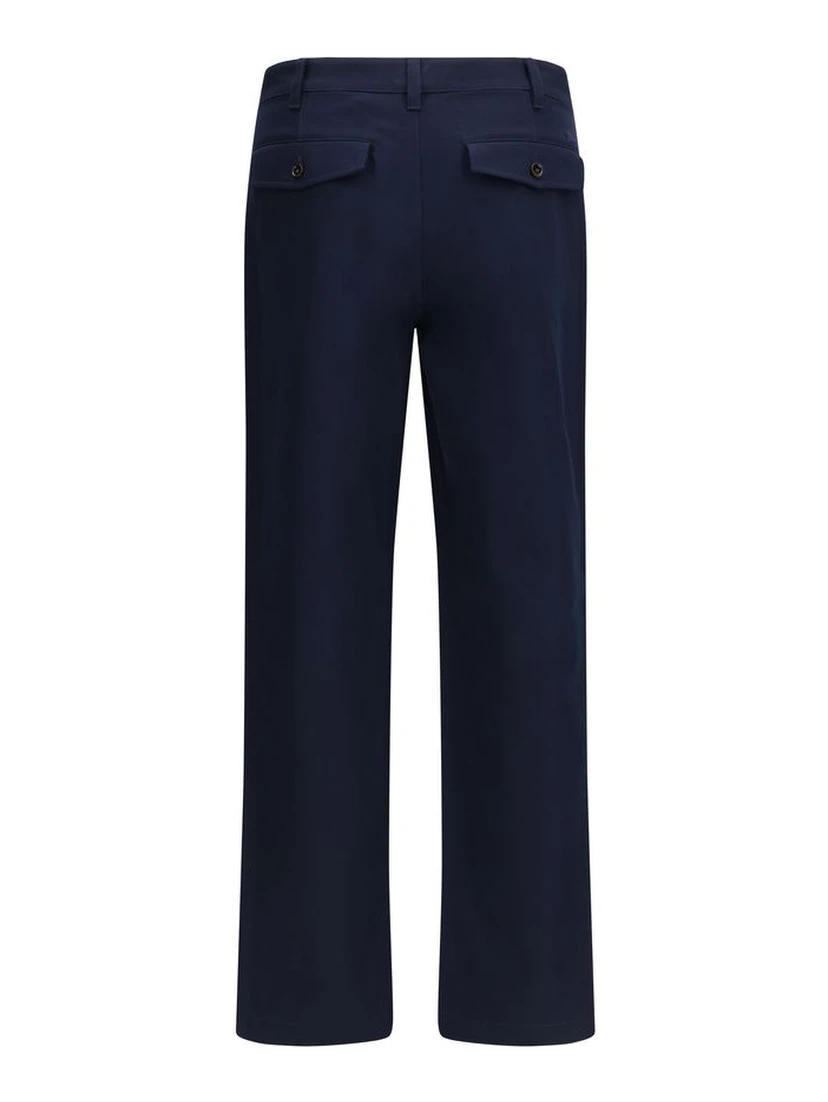 Blue Cotton Chino Pants