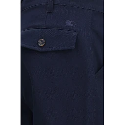 Blue Cotton Chino Pants
