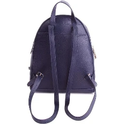 Blue Leather Backpack