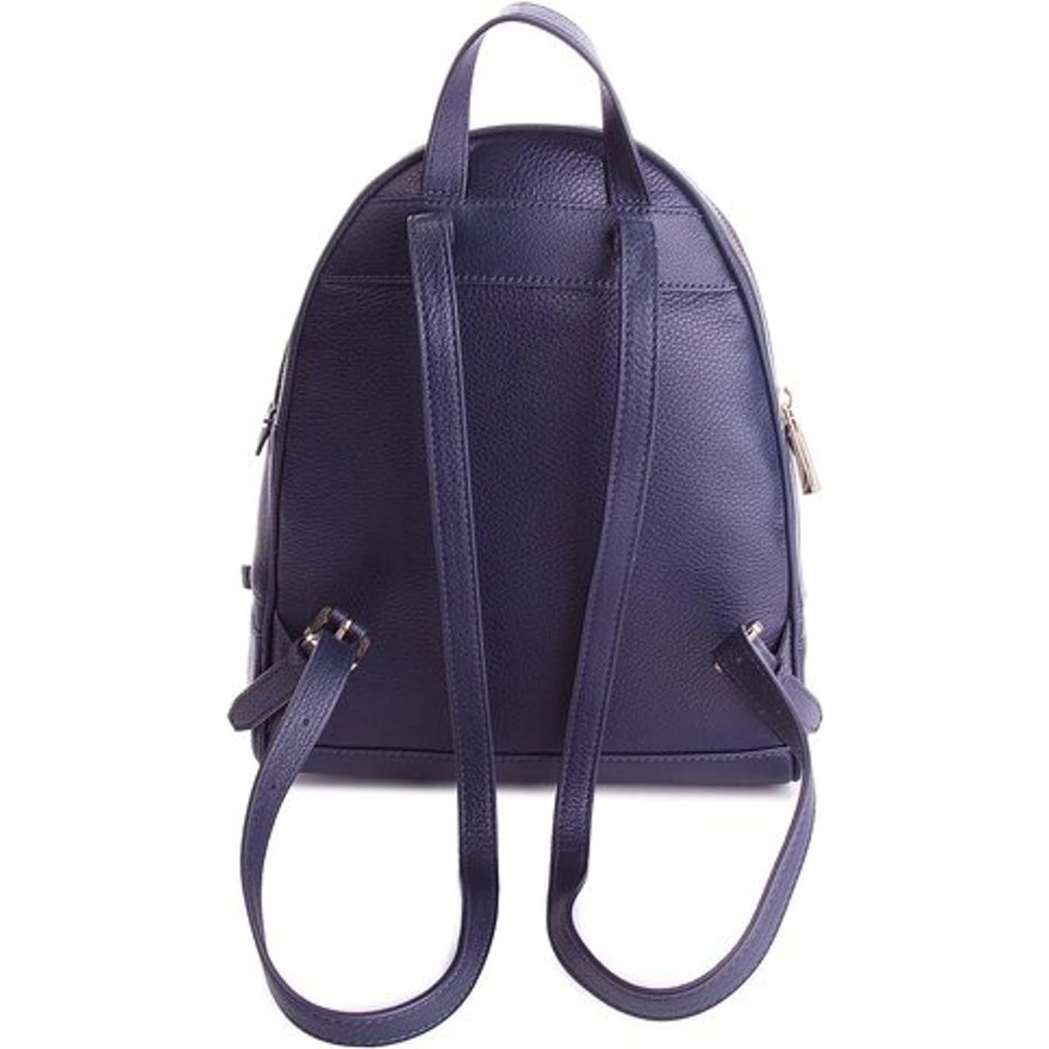 Blue Leather Backpack