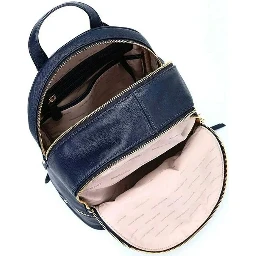 Blue Leather Backpack