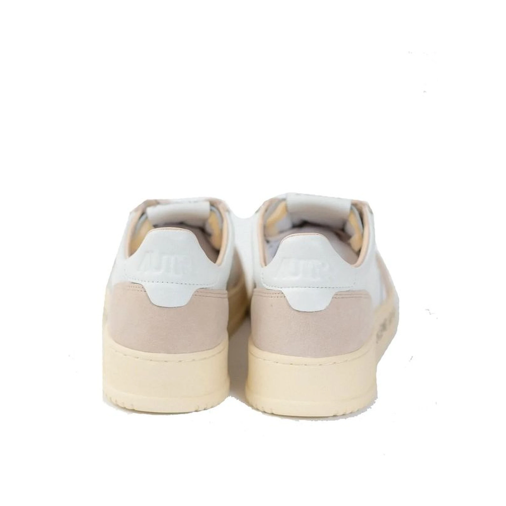 White Goatskin Low Top Sneakers