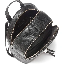 حقيبة ظهر جلدية سوداء