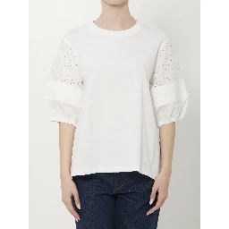 San Gallo cotton jersey T-shirt