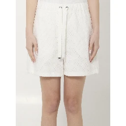 Cotton poplin and San Gallo shorts
