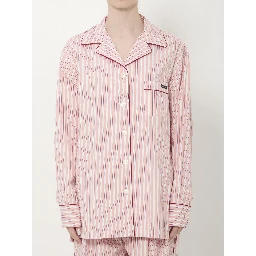 Striped poplin shirt