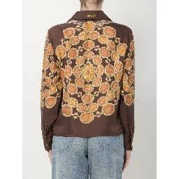 Printed silk twill shirt