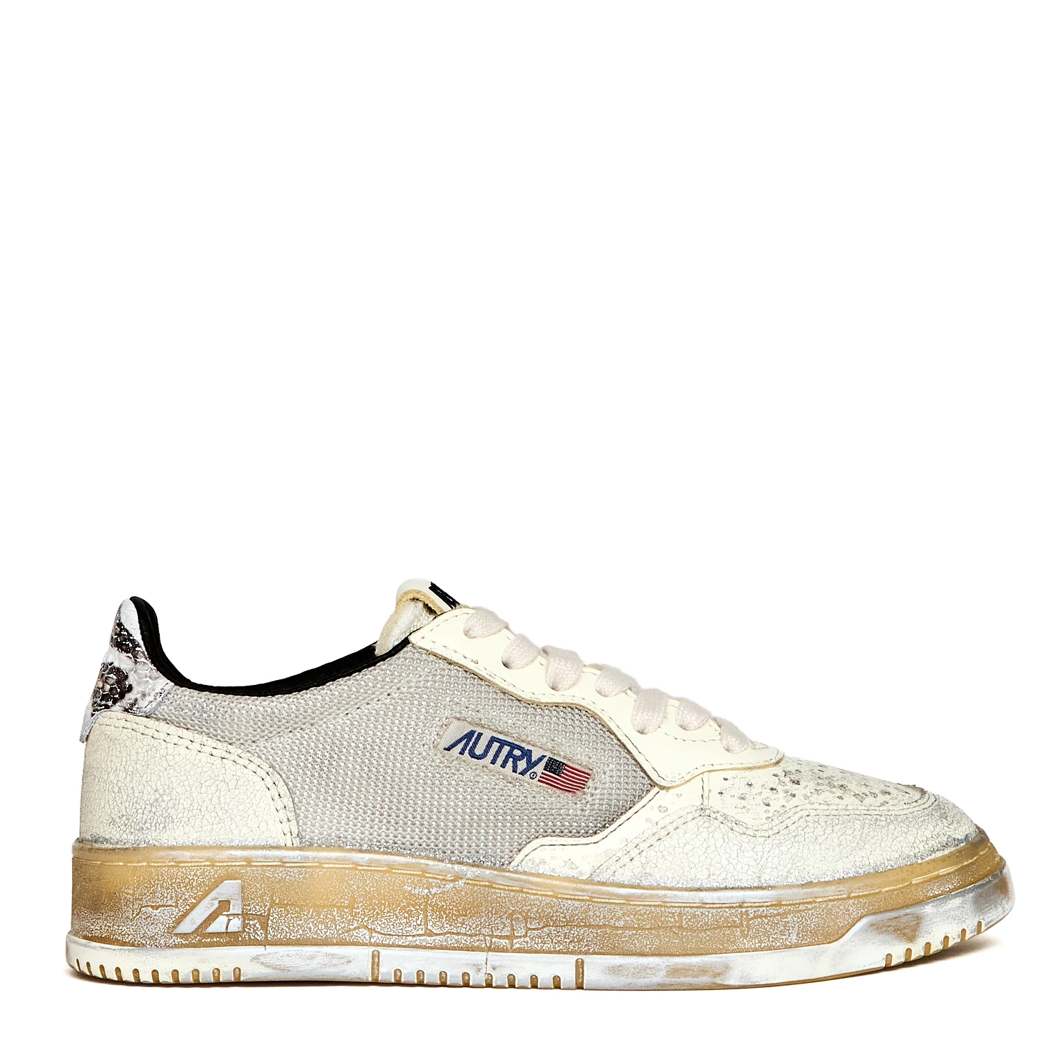 Sneakers Medalist Low Super Vintage Bianco, Nero, Argento