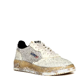 Sneakers Medalist Low Super Vintage Bianco, Nero, Argento