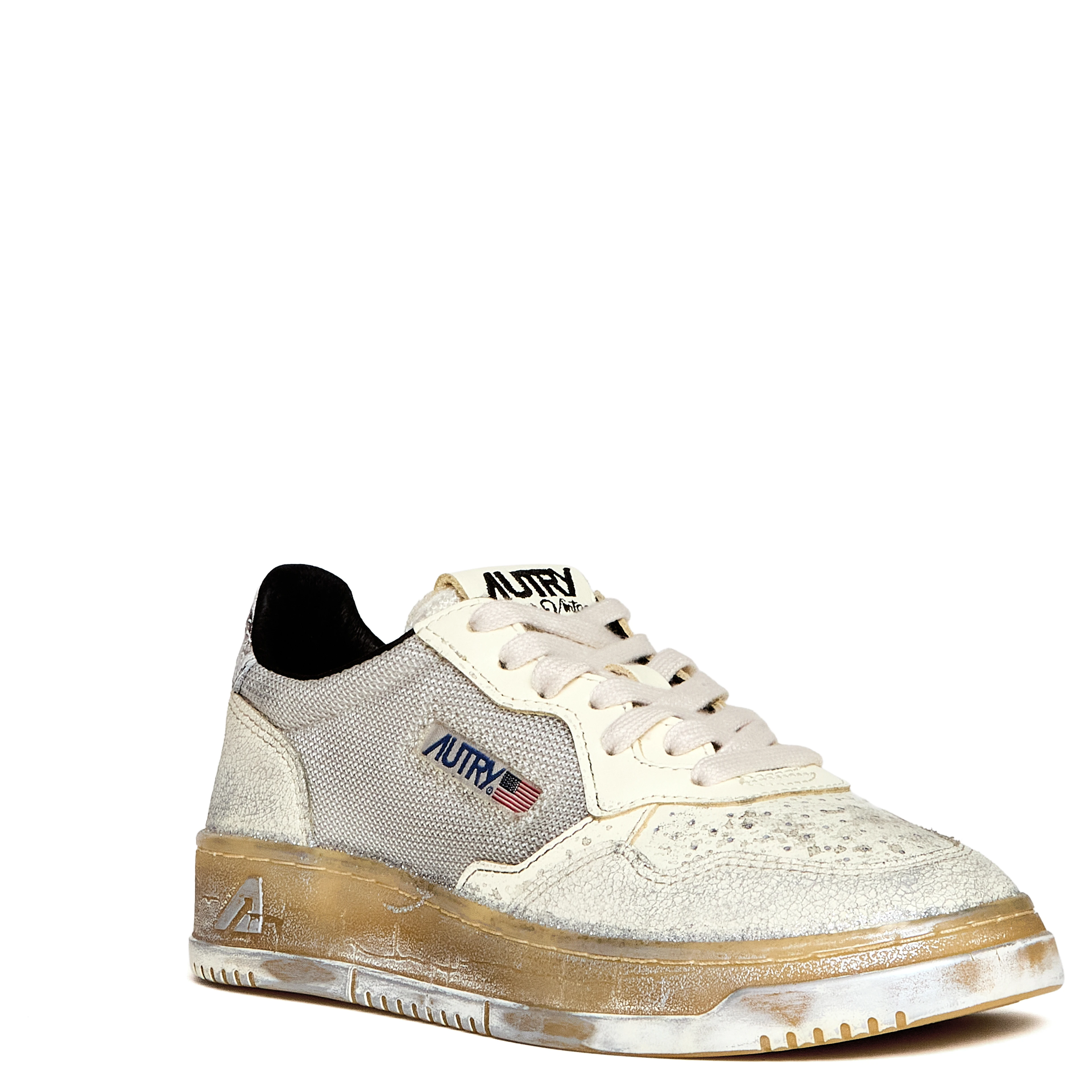 Sneakers Medalist Low Super Vintage Bianco, Nero, Argento