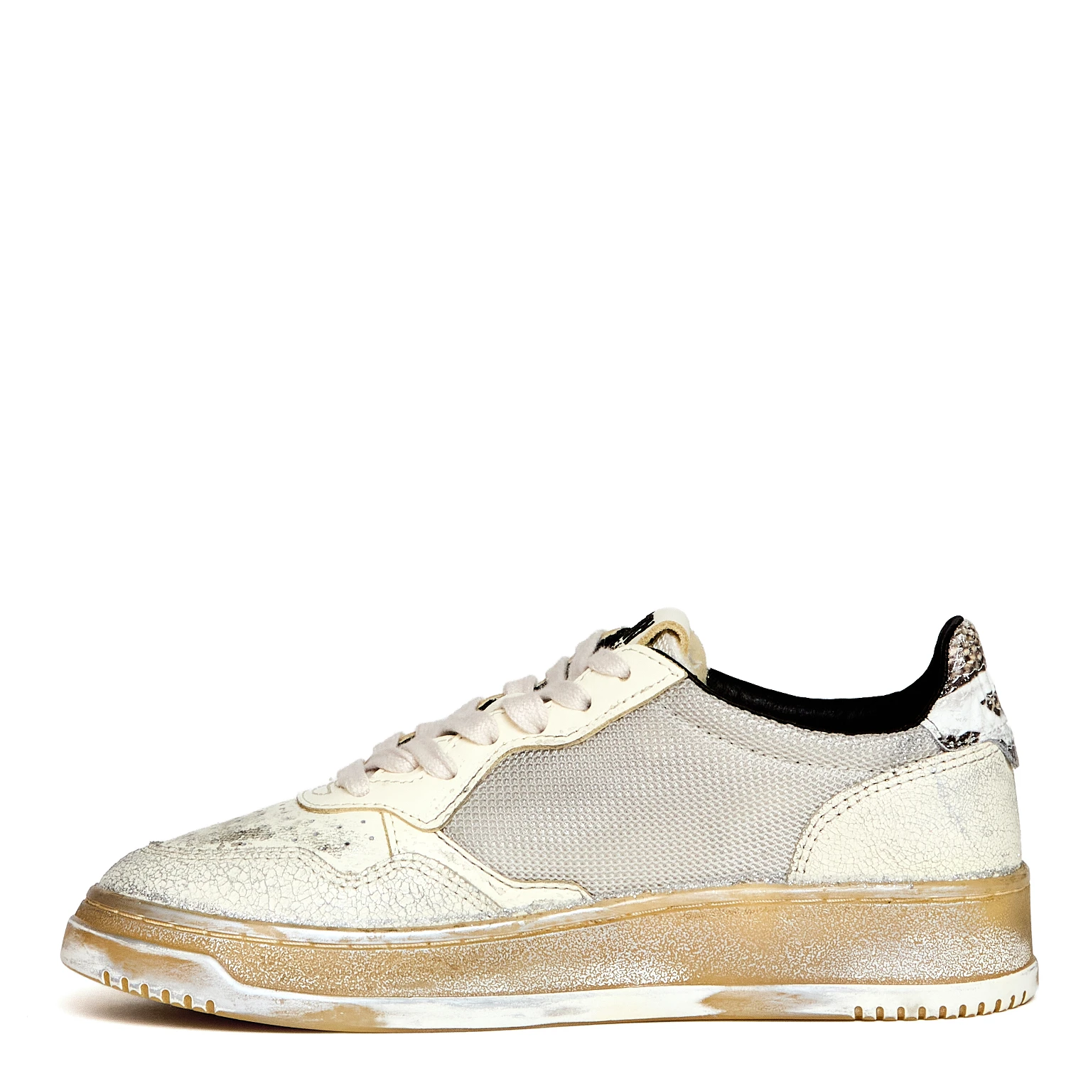 Sneakers Medalist Low Super Vintage Bianco, Nero, Argento