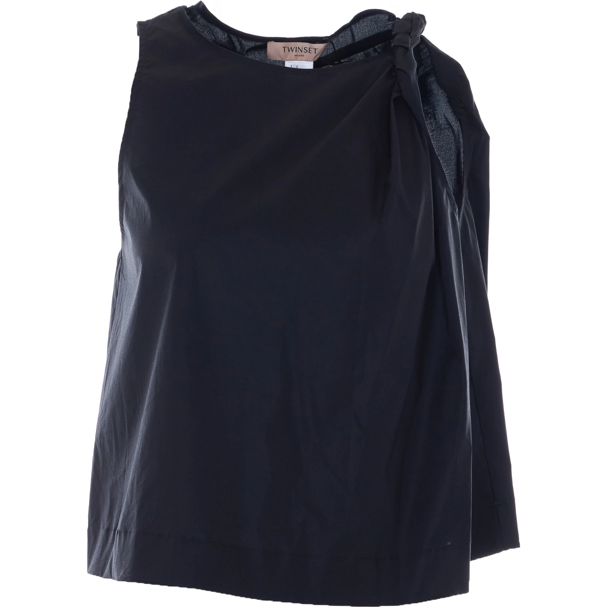 طقم ملابس علوية أسود مكون من قطعتين