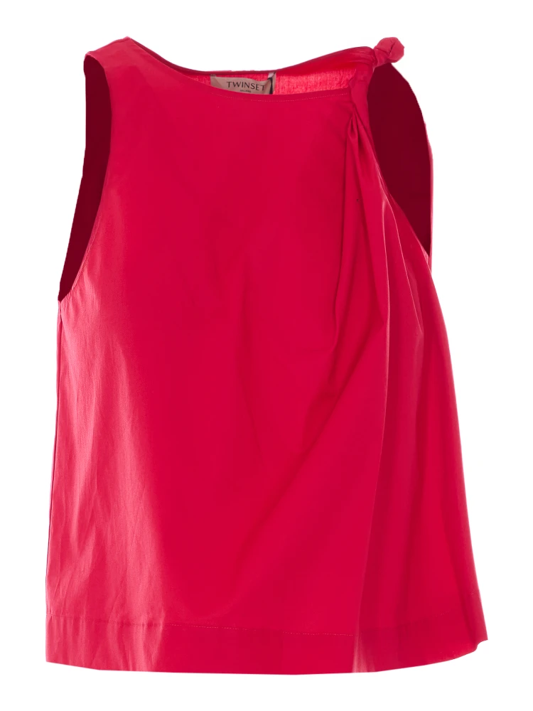 طقم علوي أحمر مكون من قطعتين