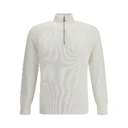 سويت شيرت قطني أبيض