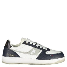 White Polyester Athletic Sneakers