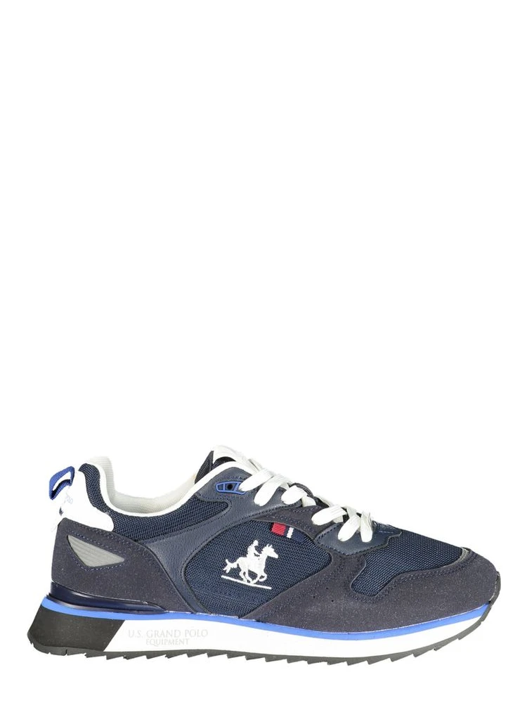 Blue Polyester Athletic Sneakers