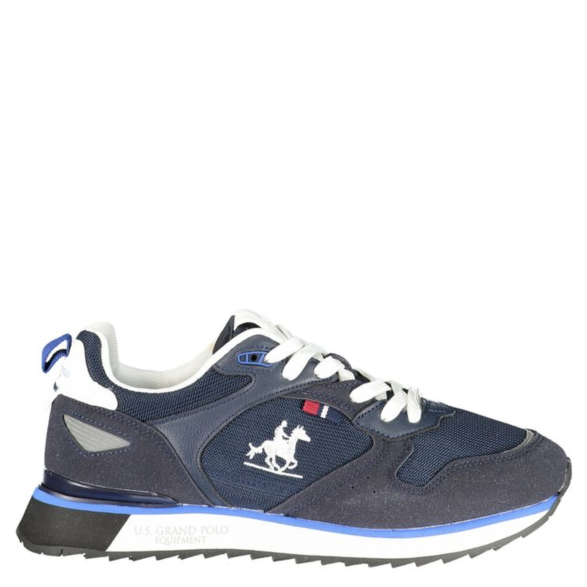 Blue Polyester Athletic Sneakers