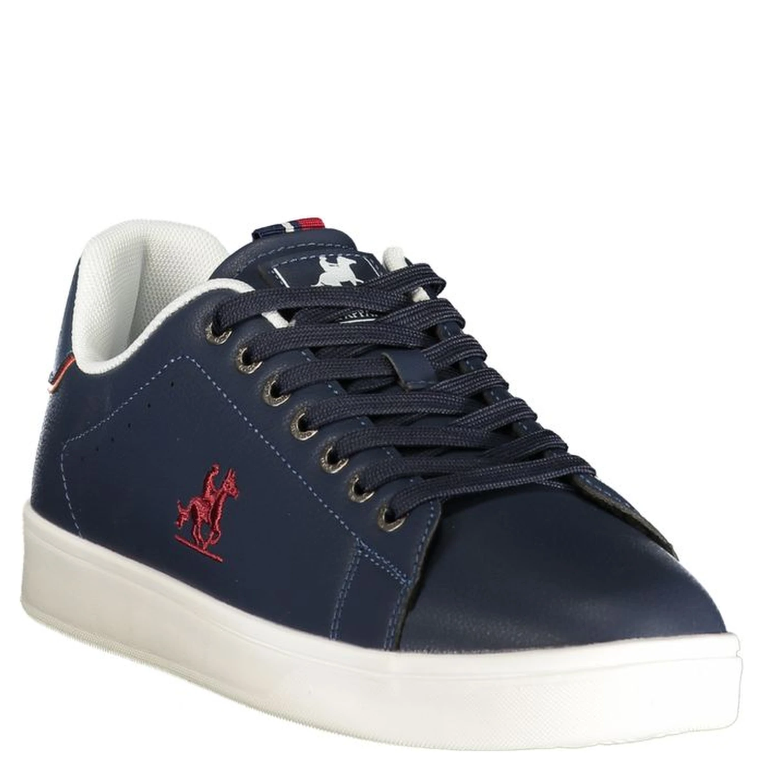 Blue Polyester Athletic Sneakers