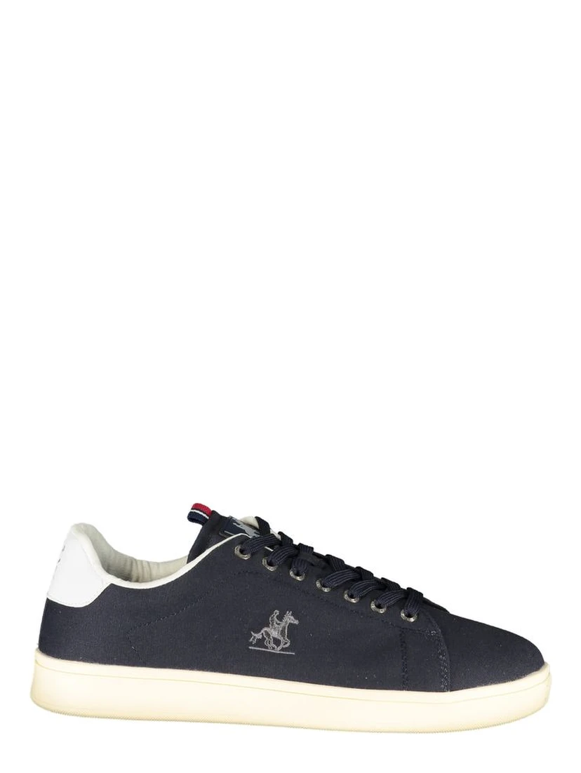 Blue Polyester Athletic Sneakers