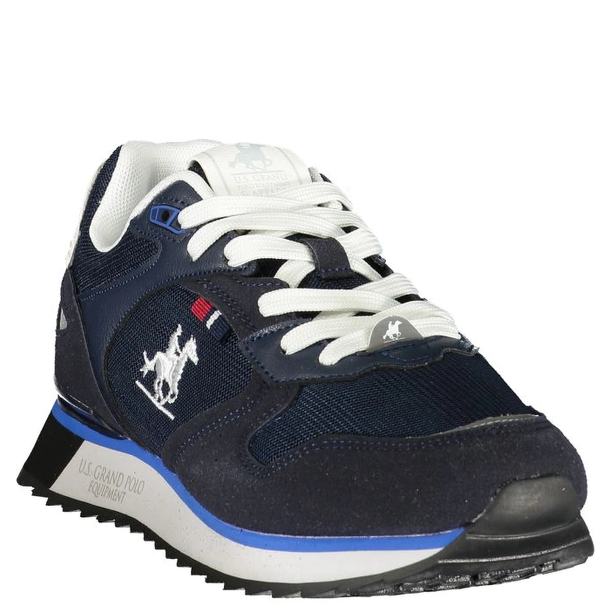 Blue Polyester Athletic Sneakers