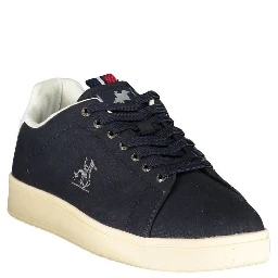 Blue Polyester Athletic Sneakers