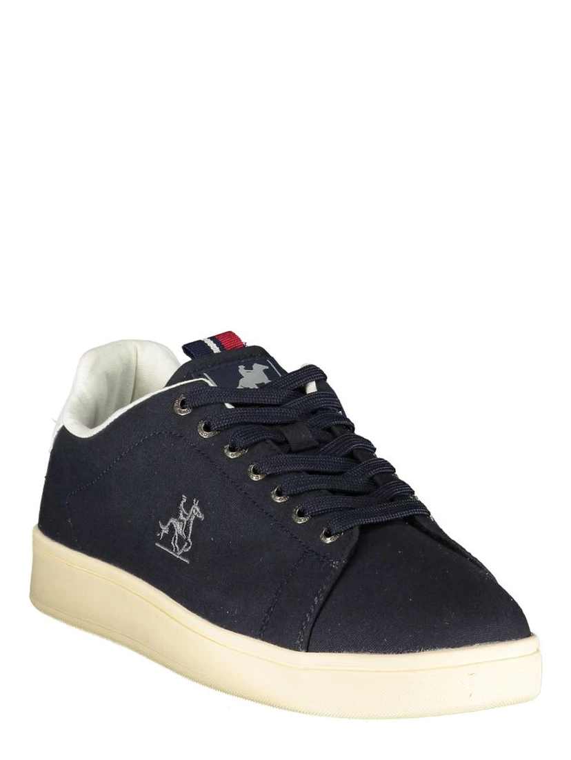 Blue Polyester Athletic Sneakers