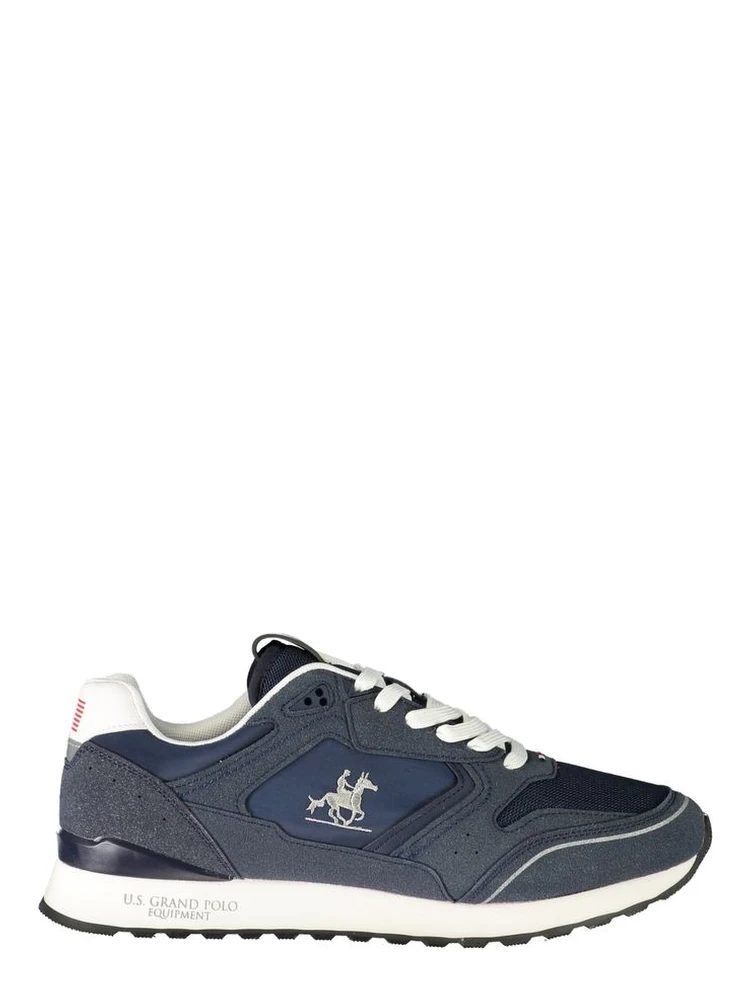 Blue Polyester Athletic Sneakers