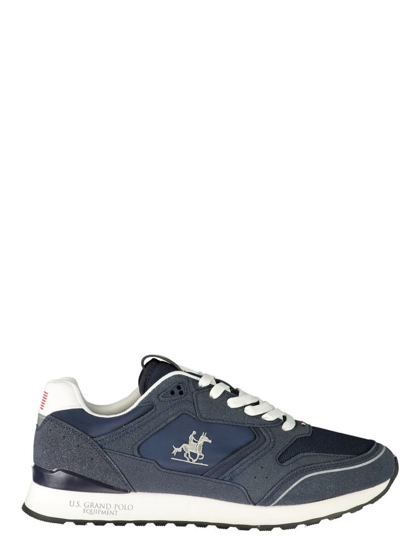 Blue Polyester Athletic Sneakers