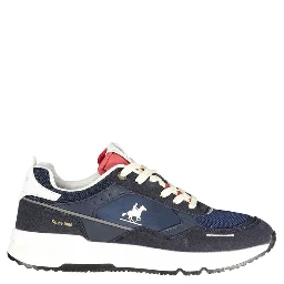Blue Polyester Athletic Sneakers