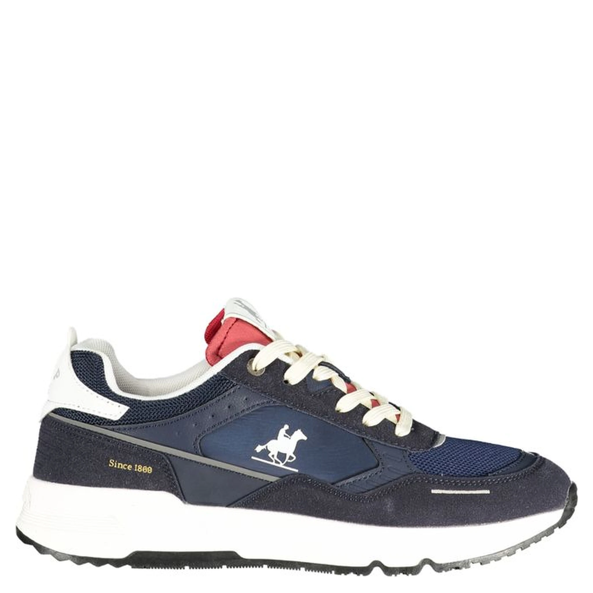 Blue Polyester Athletic Sneakers