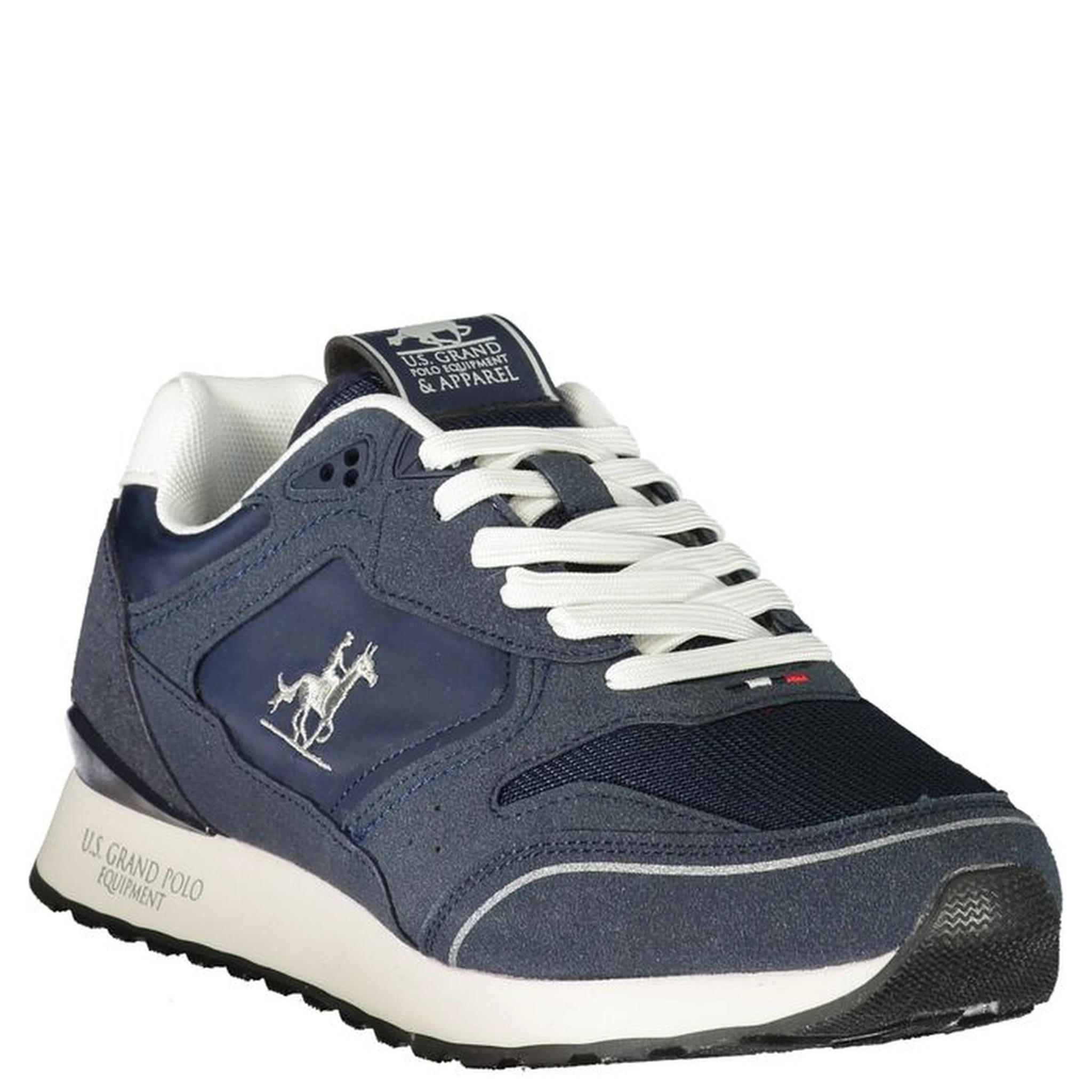 Blue Polyester Athletic Sneakers