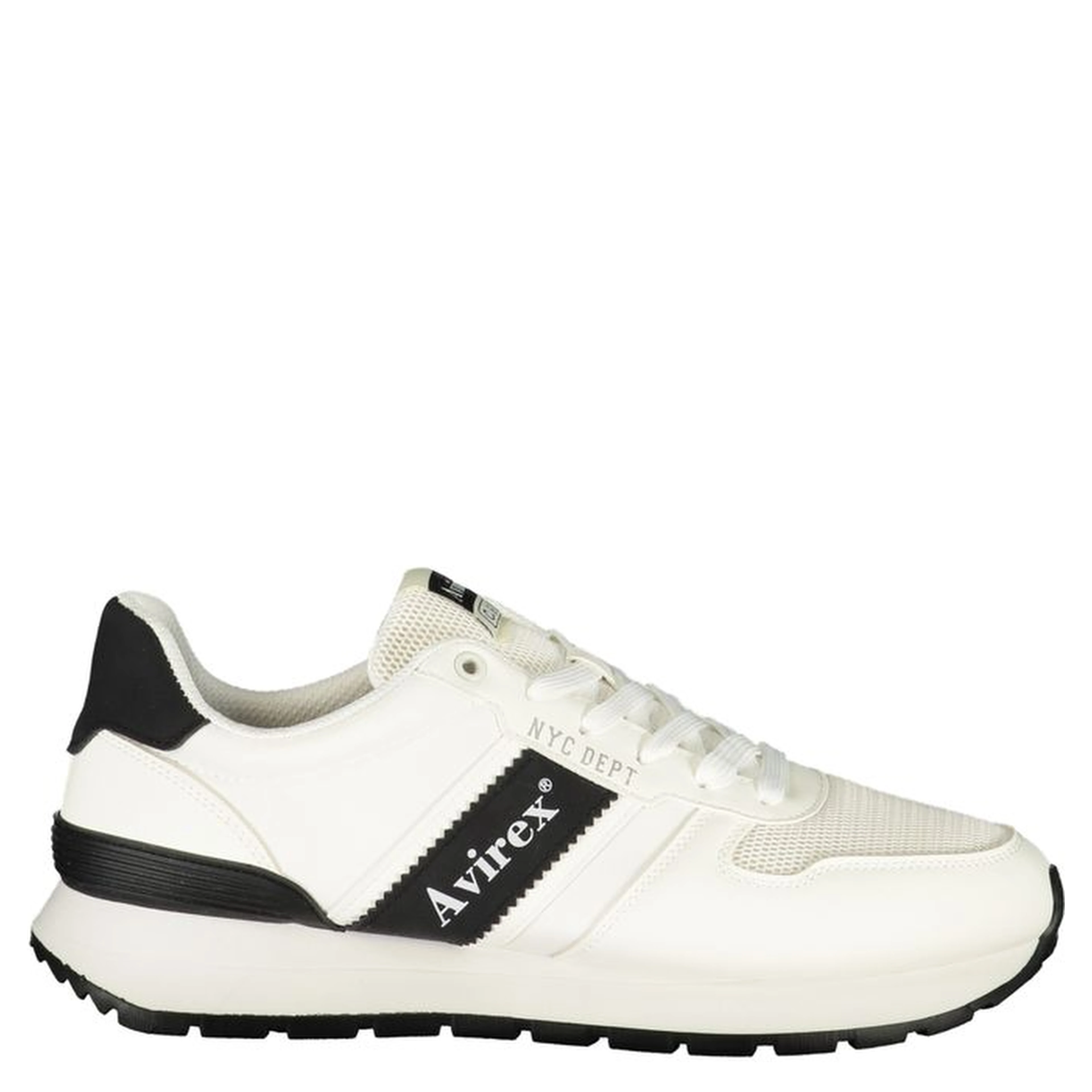 White Polyester Athletic Sneakers