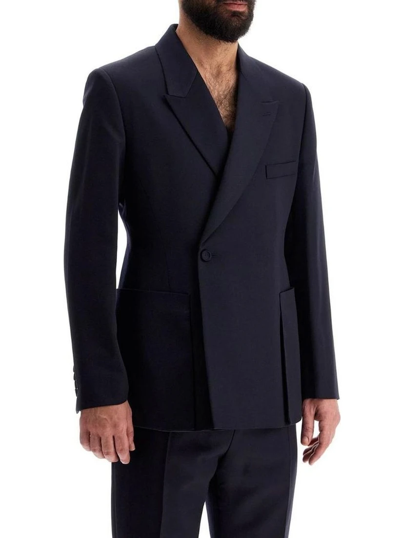 Blue Virgin Wool Blazer