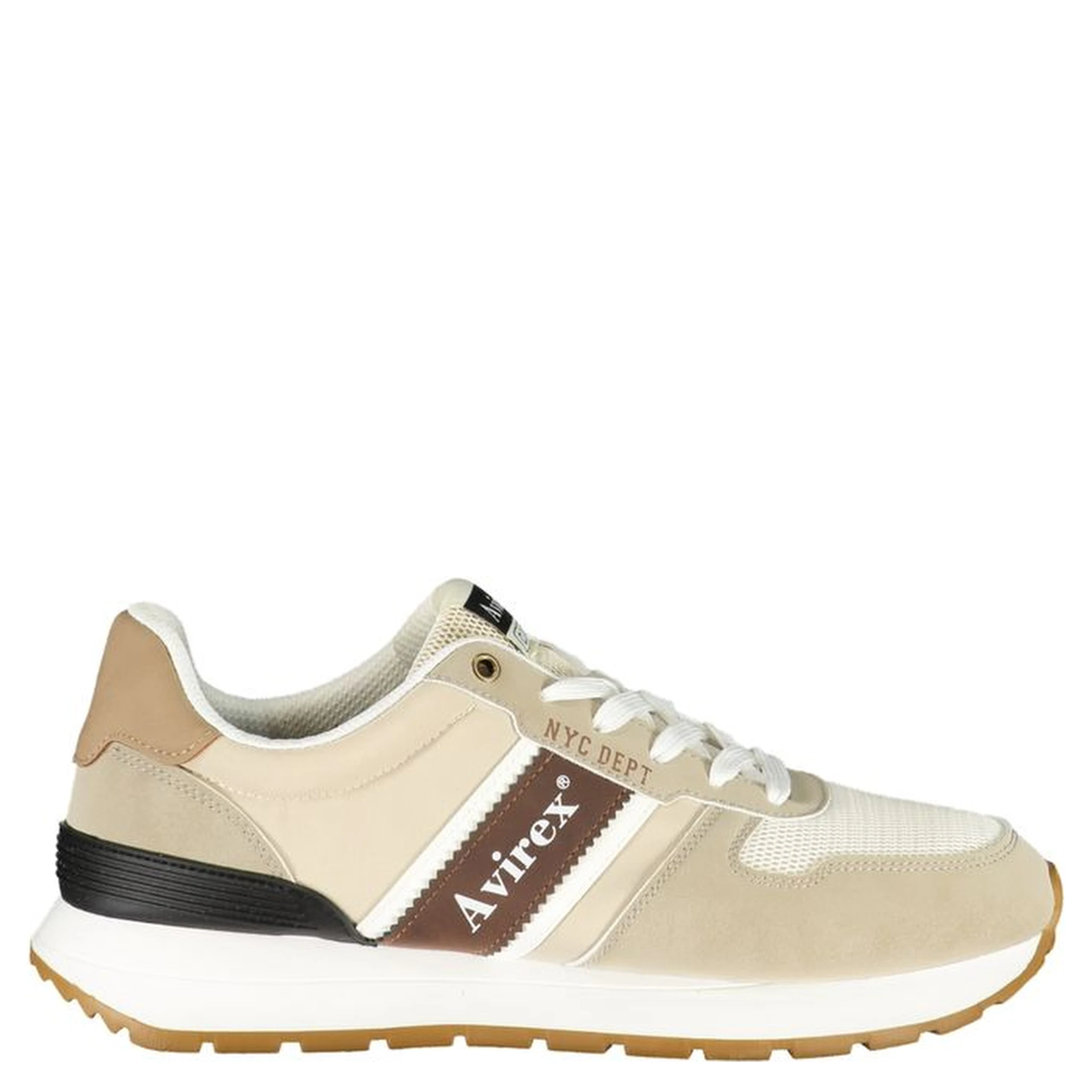 Beige Polyester Athletic Sneakers
