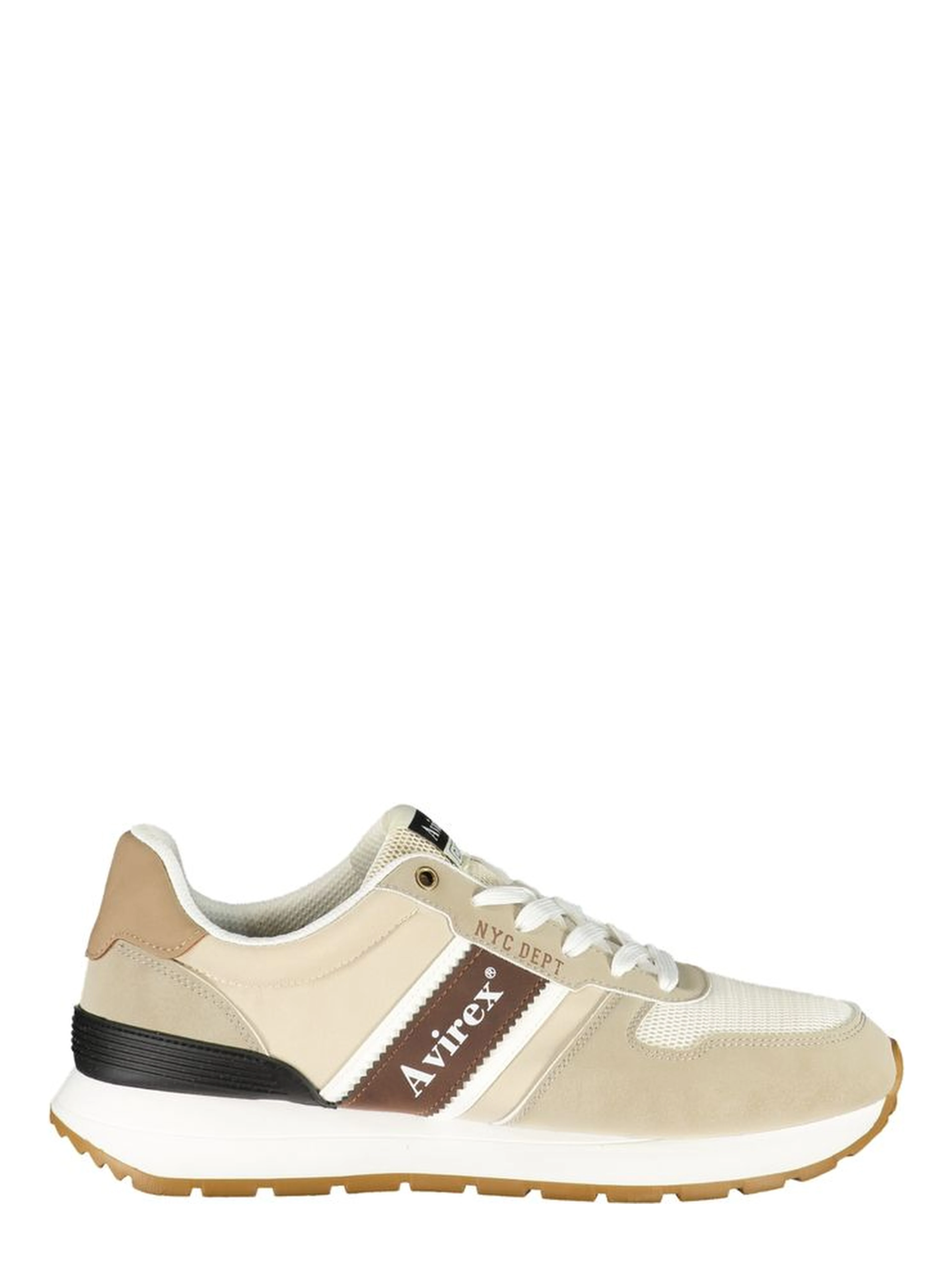 Beige Polyester Athletic Sneakers
